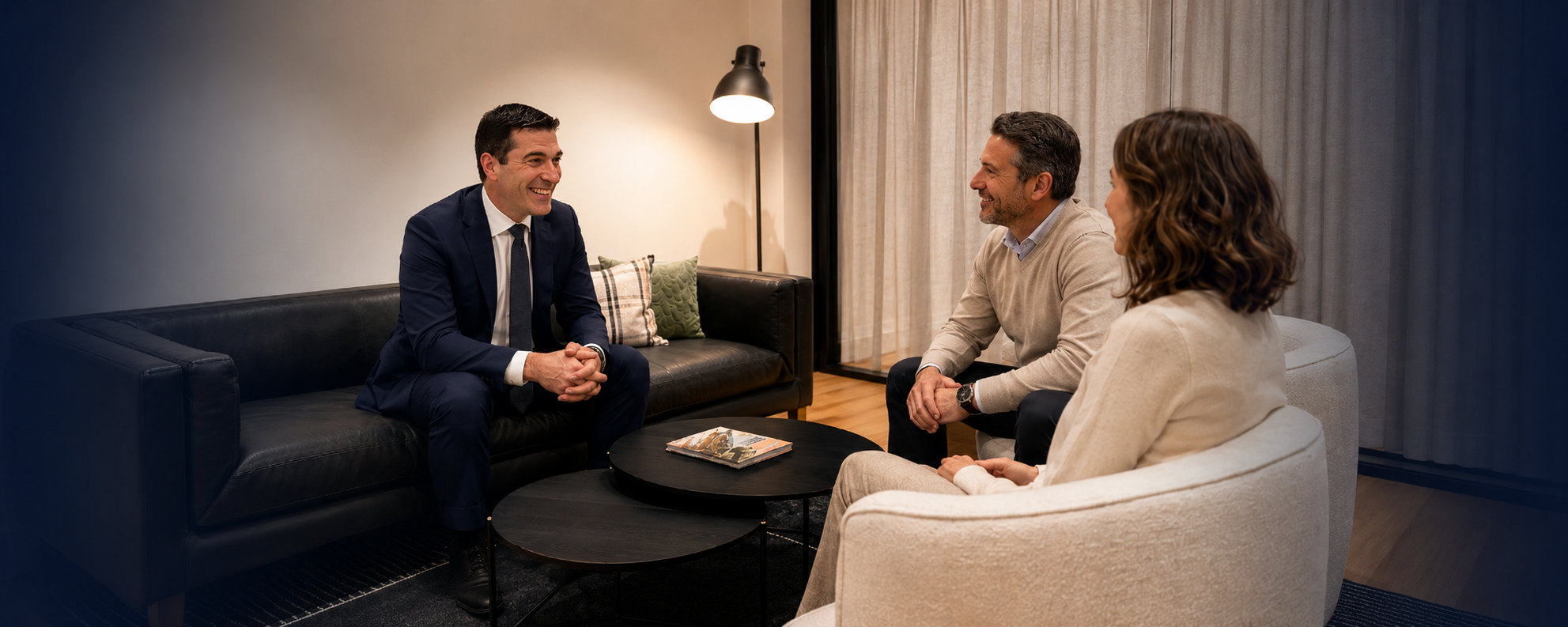 A discreet one-on-one consultation with a lawyer